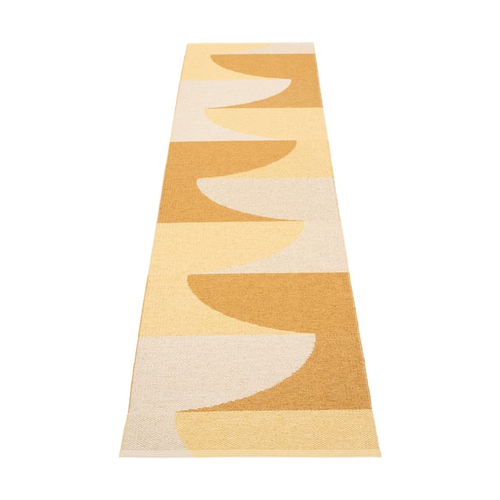 Hill teppe, Ochre-lys gul-krem 180x70 cm Pappelina