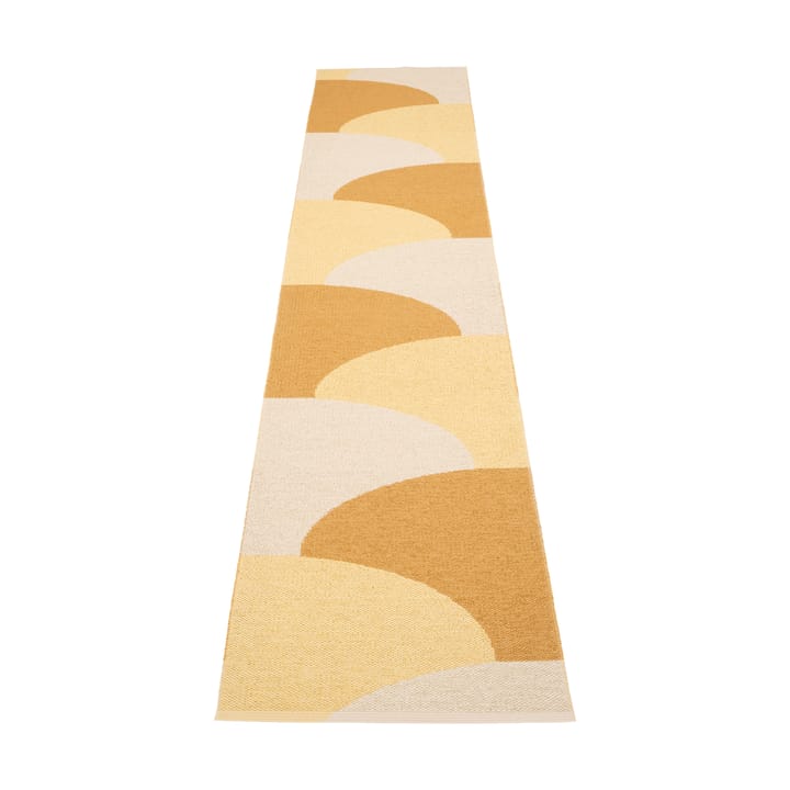 Hill teppe - Ochre-pale yellow-cream 360x70 cm - Pappelina