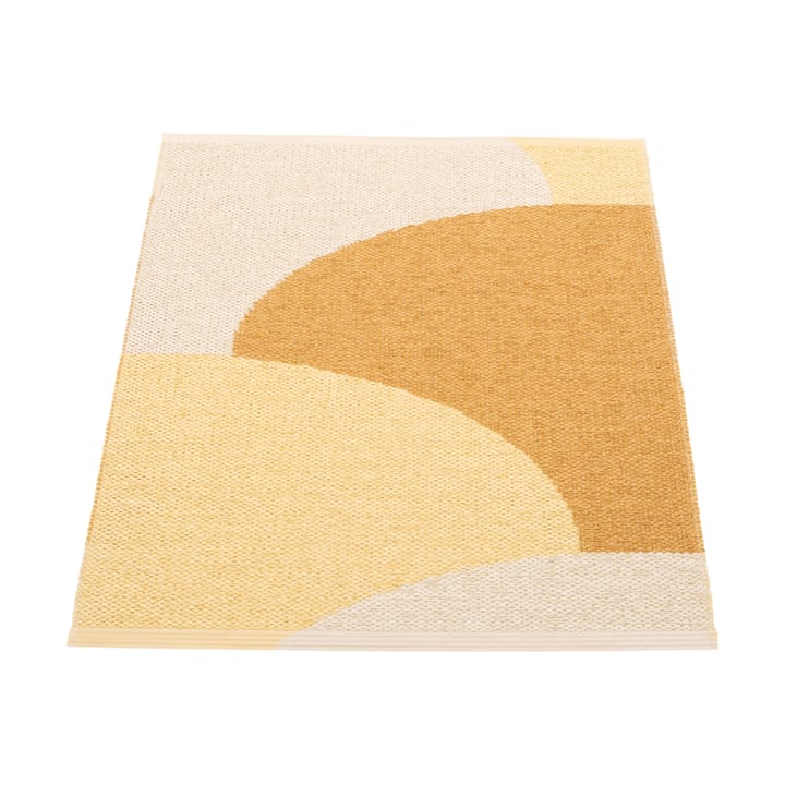 Hill teppe - Ochre-pale yellow-cream 90x70 cm - Pappelina