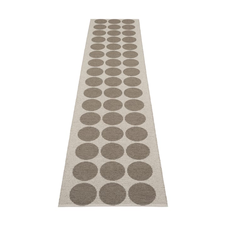 Hugo løper, Walnut/linen, 70x320 cm Pappelina