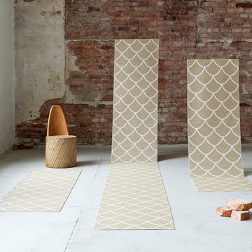 Kotte løper - linen/vanilla, 70x375 cm - Pappelina