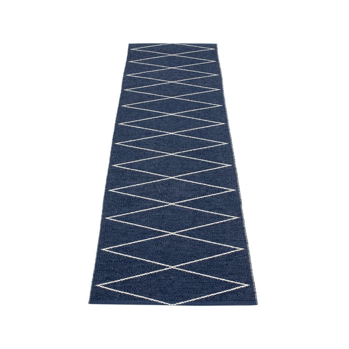 Max gangteppe dark blue/vanilla - 70x160 cm - Pappelina
