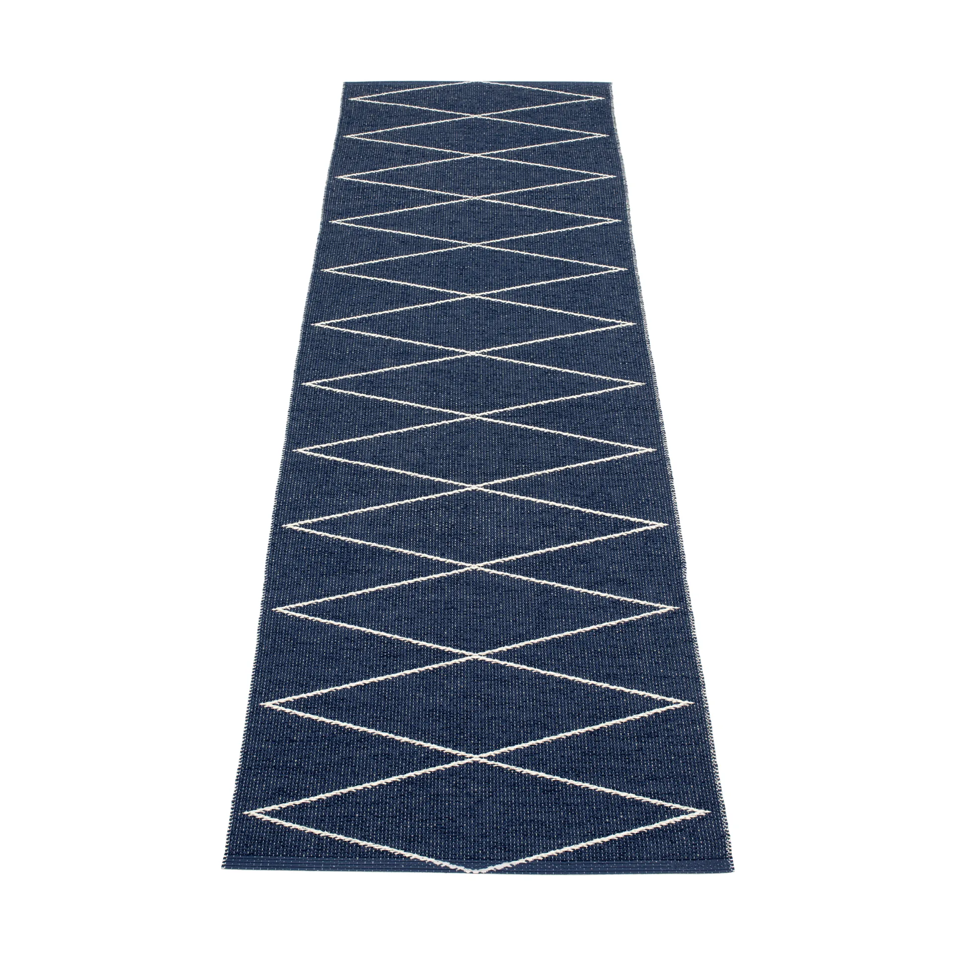 Max gangteppe dark blue/vanilla, 70x240 cm Pappelina