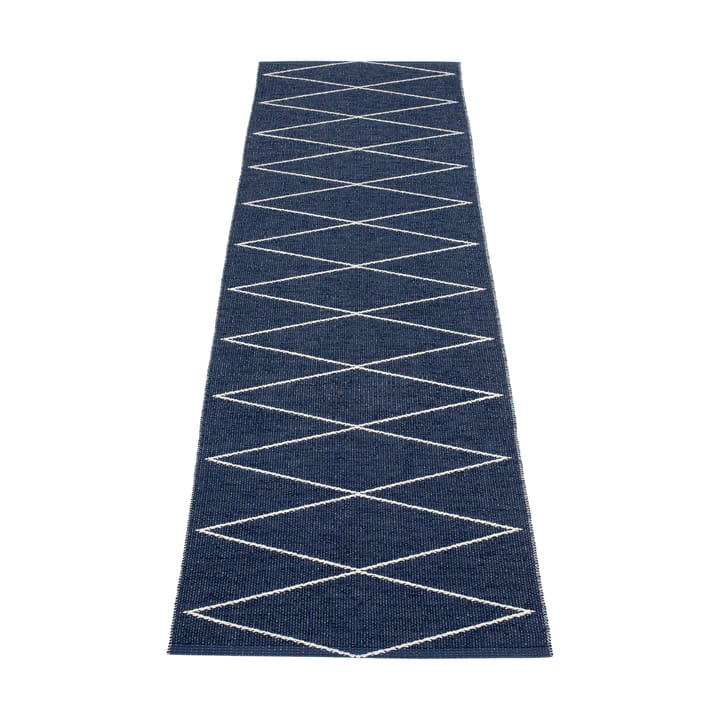 Max gangteppe dark blue/vanilla - 70x240 cm - Pappelina