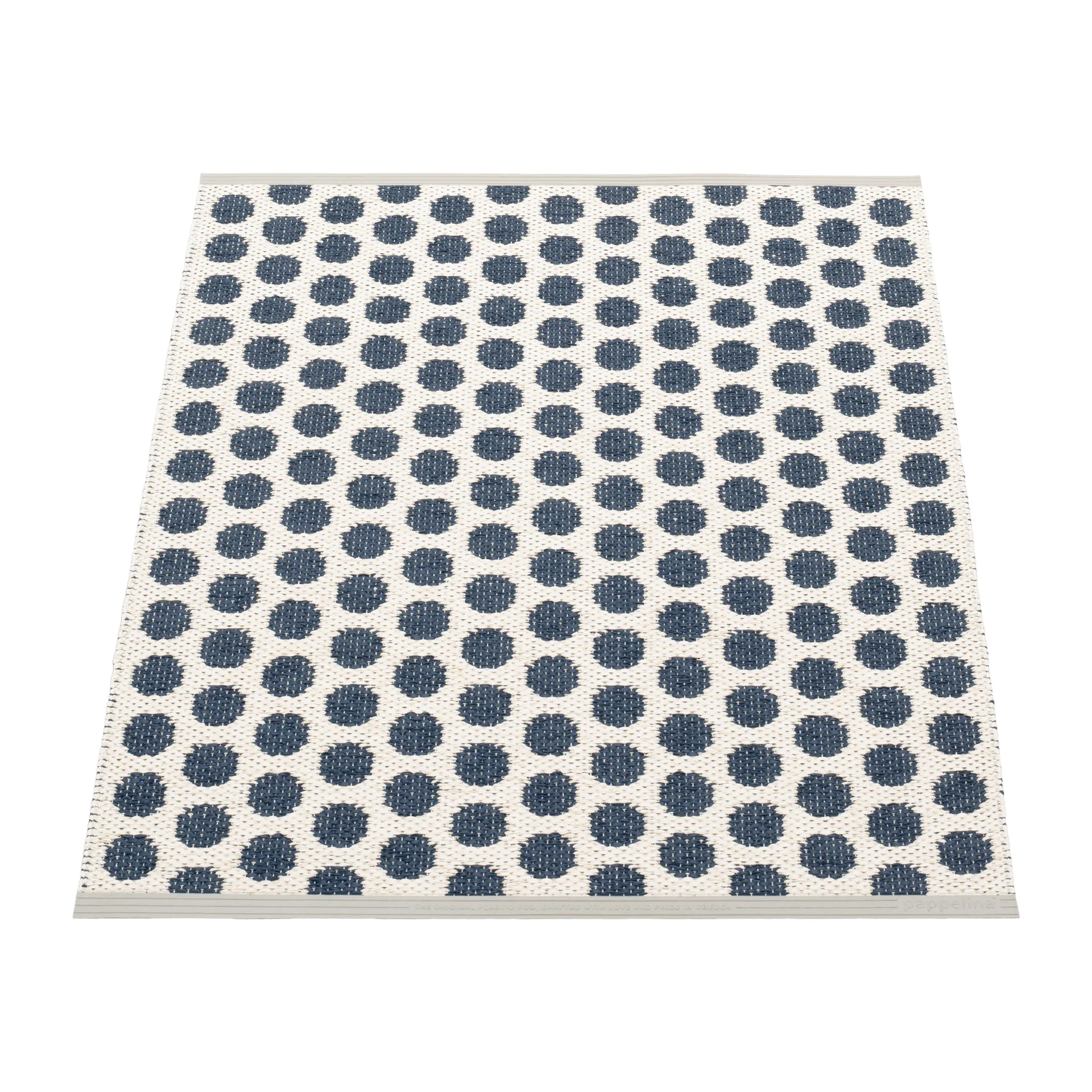 Noa baderomsmatte, Dark blue-vanilje, 70x90 cm Pappelina