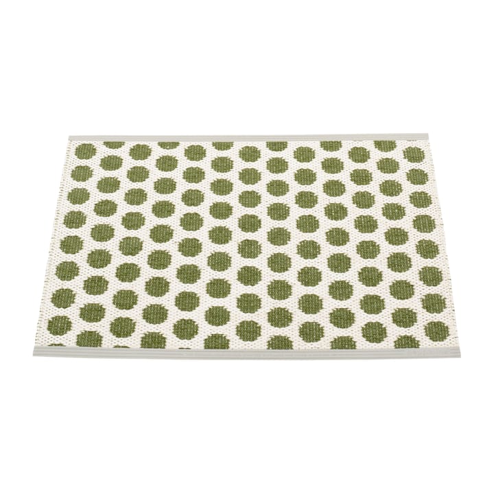 Noa baderomsmatte - Dark olive-vanilje, 50x70 cm - Pappelina