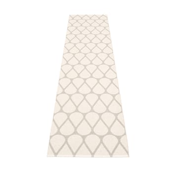 Otis løper - linen/white, 70x320 cm - Pappelina