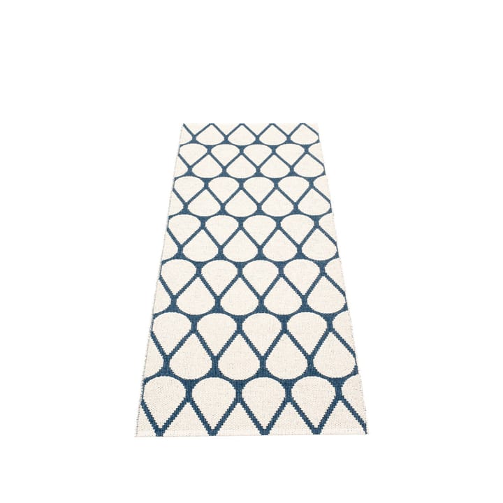 Otis løper, ocean blue/vanilla, 70x200 cm Pappelina