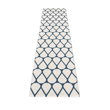 Otis løper - ocean blue/vanilla, 70x320 cm - Pappelina