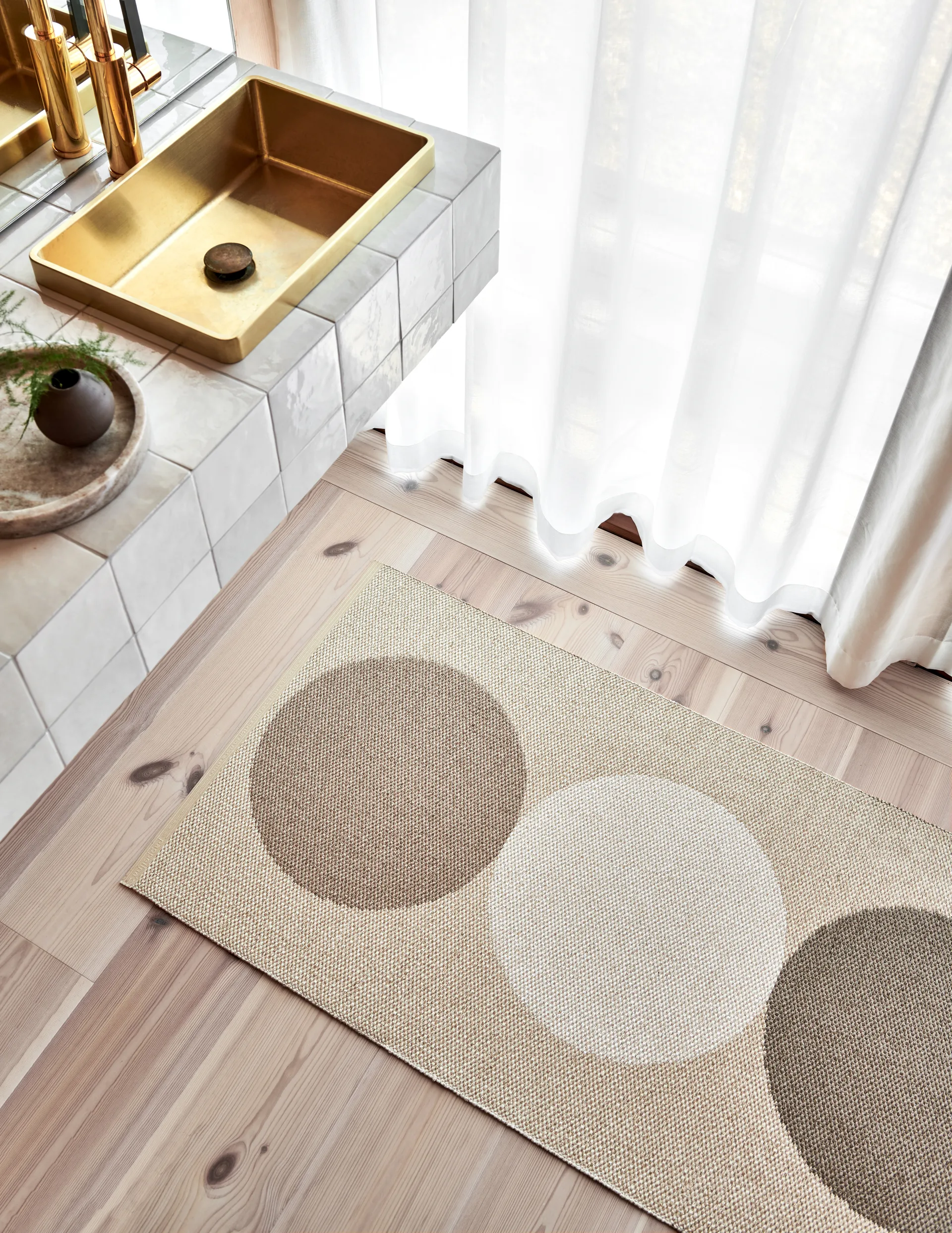 Otto løper, Grain-cream, 70x140 cm Pappelina