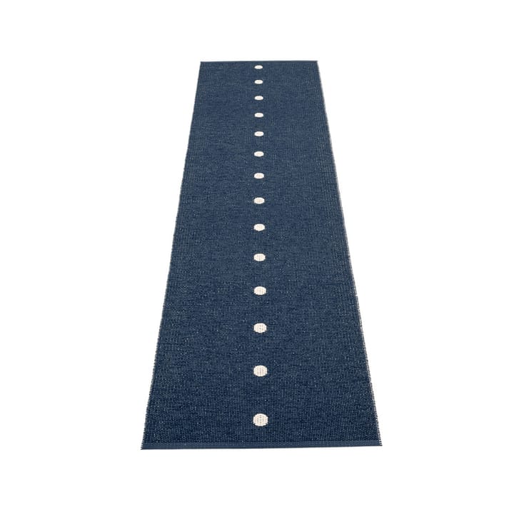 Peg løper - dark blue/vanilla, 70x280 cm - Pappelina