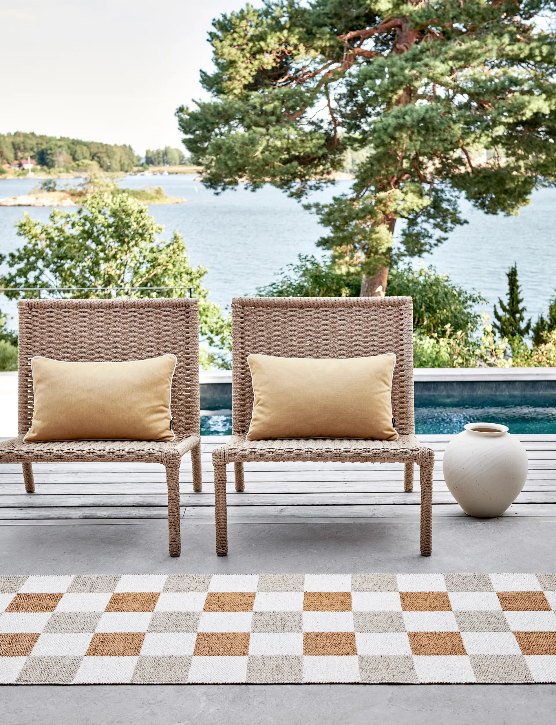 Pix løper, Beige-vanilje 70x300 cm Pappelina