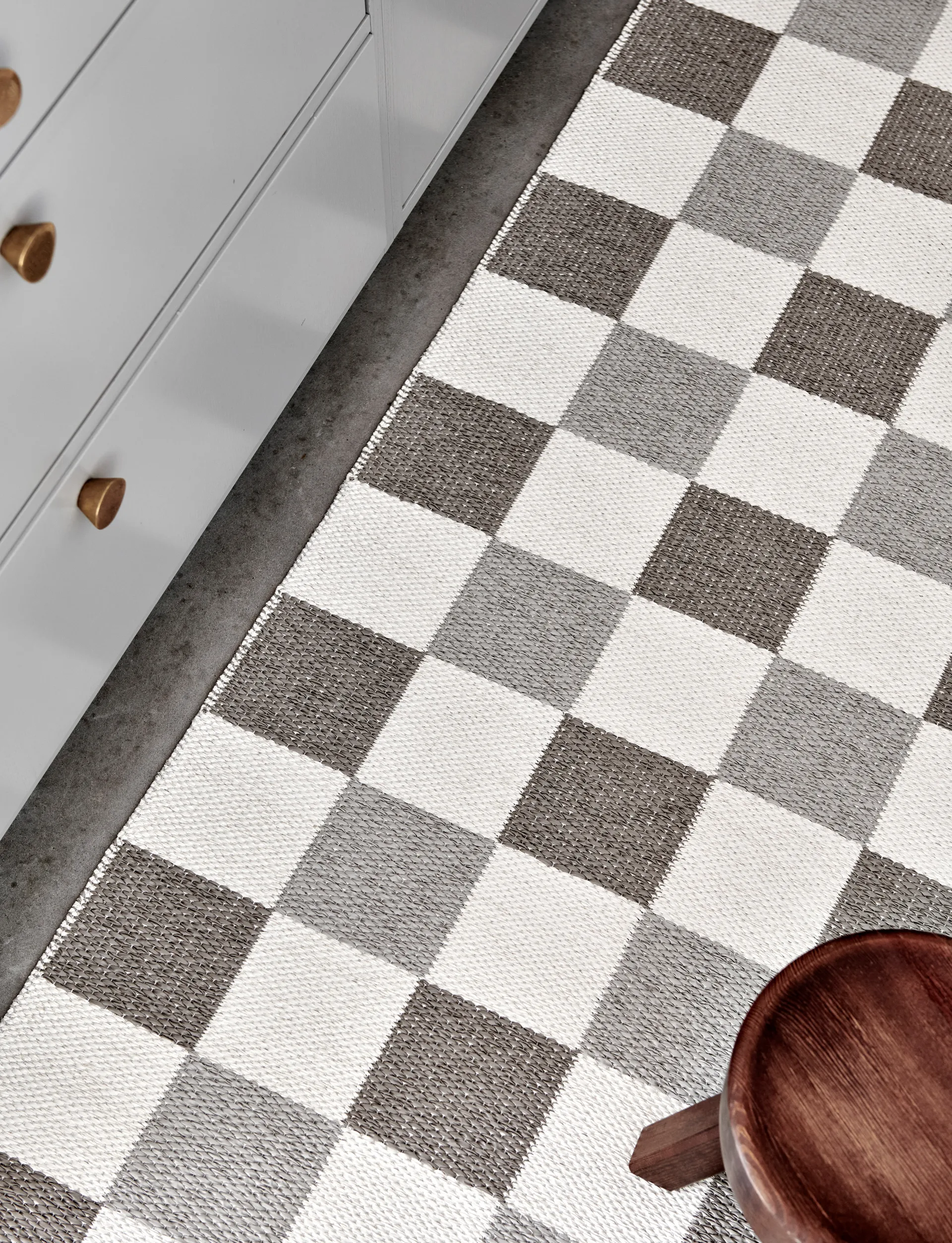 Pix løper, Dark Linen-vanilla, 70x160 cm Pappelina