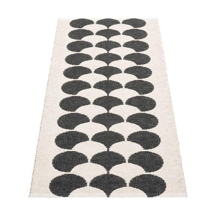 Poppy løper, Black-vanilla, 70x150 cm Pappelina