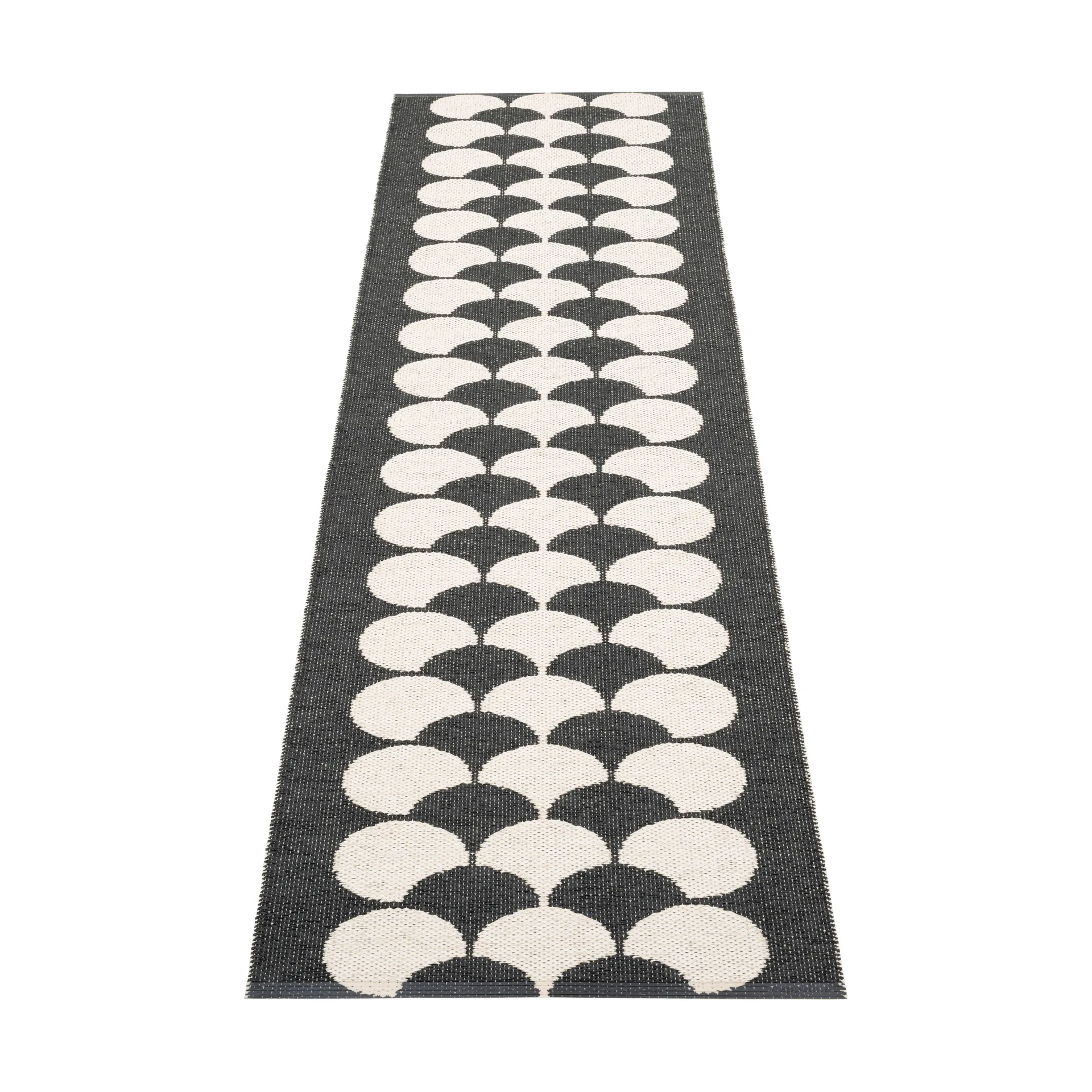 Poppy løper, Black-vanilla, 70x250 cm Pappelina
