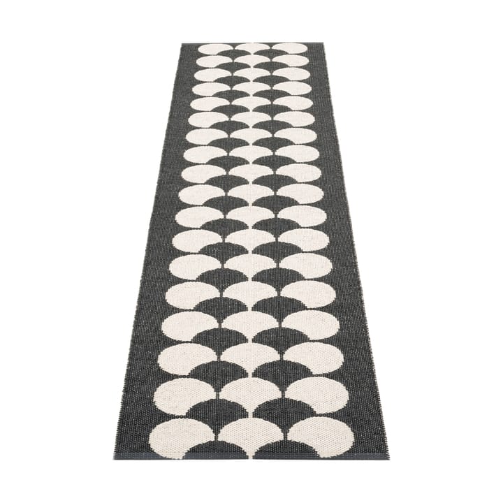 Poppy løper - Black-vanilla, 70x250 cm - Pappelina