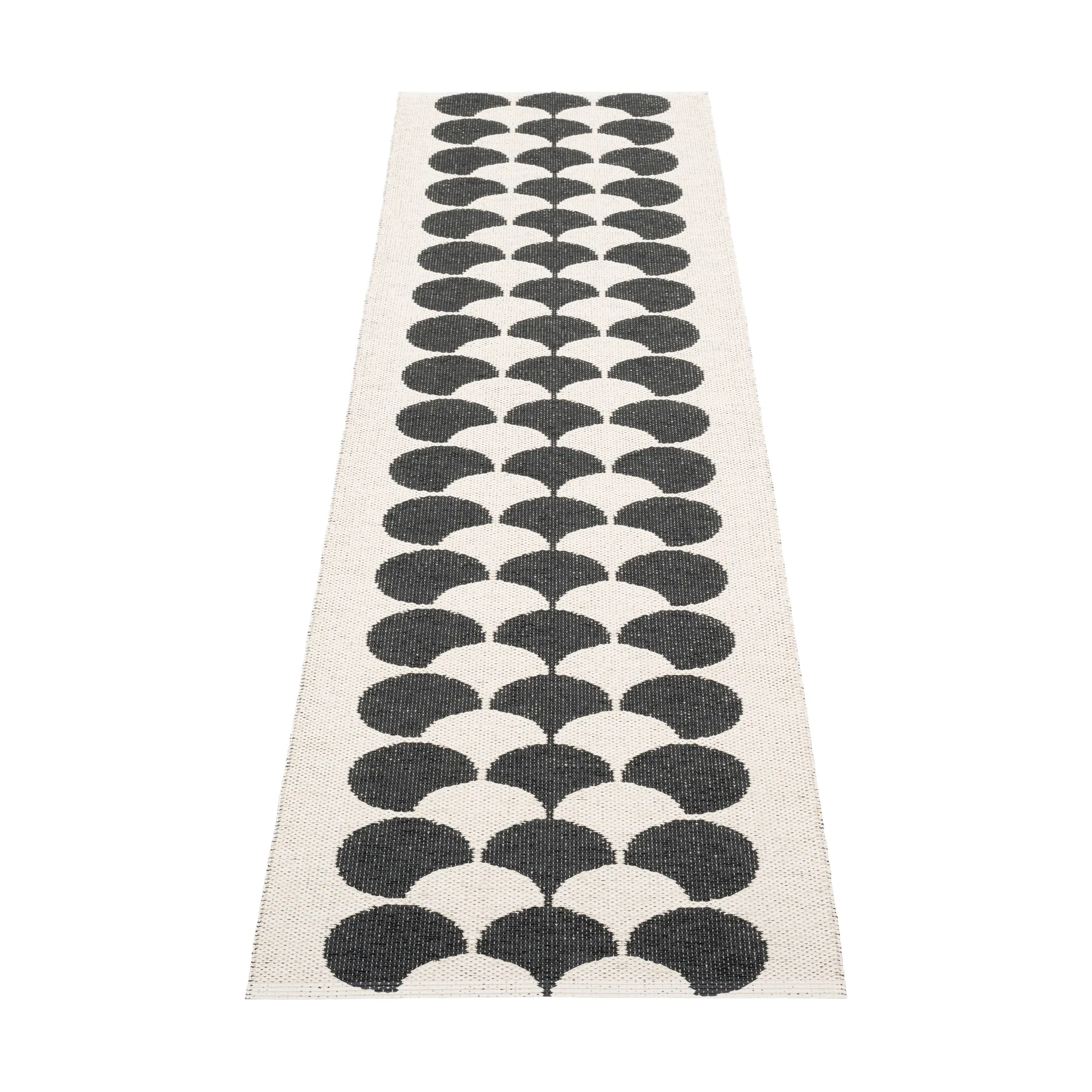 Poppy løper, Black-vanilla, 70x250 cm Pappelina