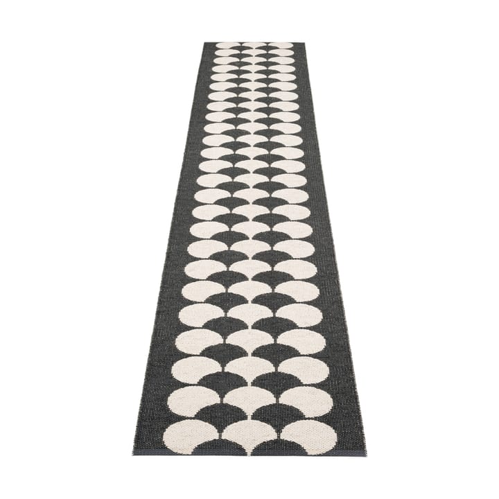Poppy løper - Black-vanilla, 70x350 cm - Pappelina