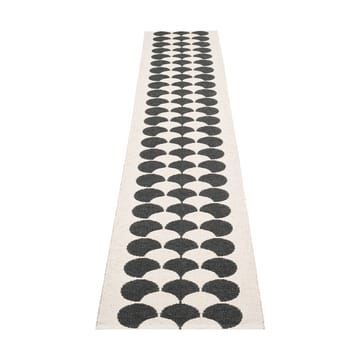 Poppy løper - Black-vanilla, 70x350 cm - Pappelina