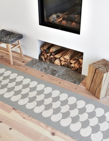 Poppy løper - Linen-vanilla, 70x350 cm - Pappelina