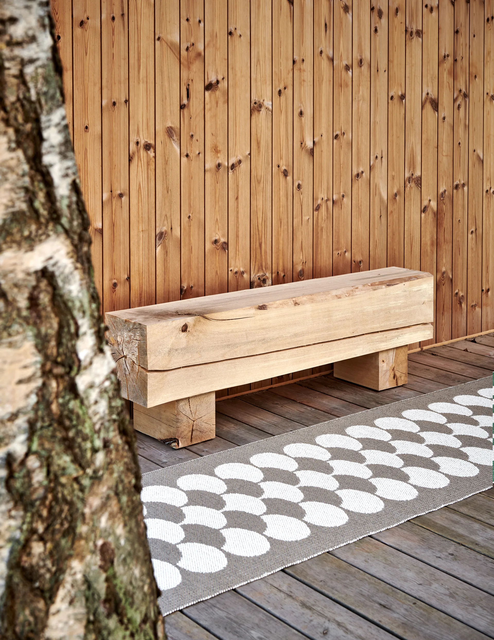 Poppy løper, Potato-vanilla, 70x350 cm Pappelina