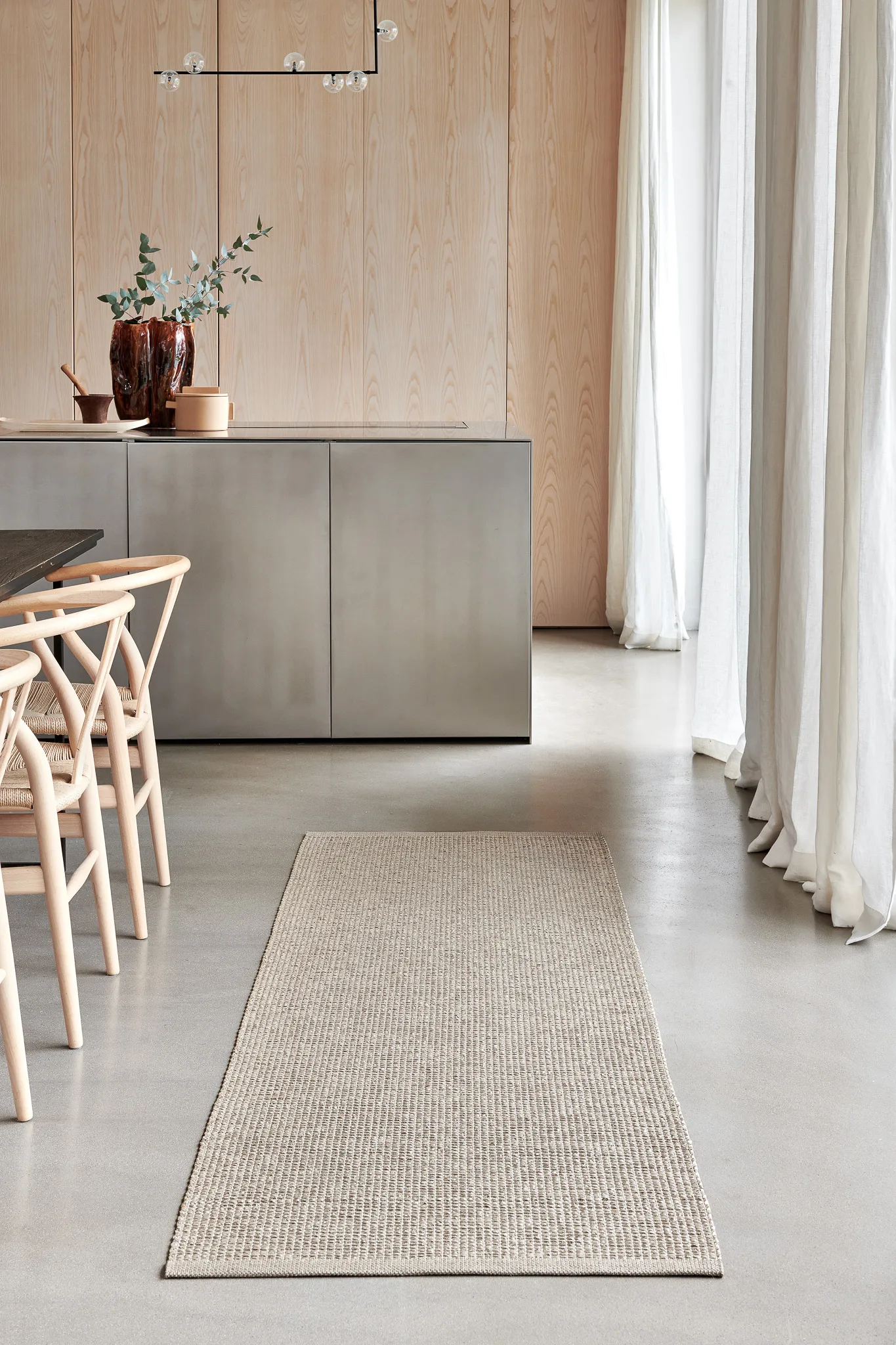 Sam teppe, Beige-vanilje, 70x300 cm Pappelina