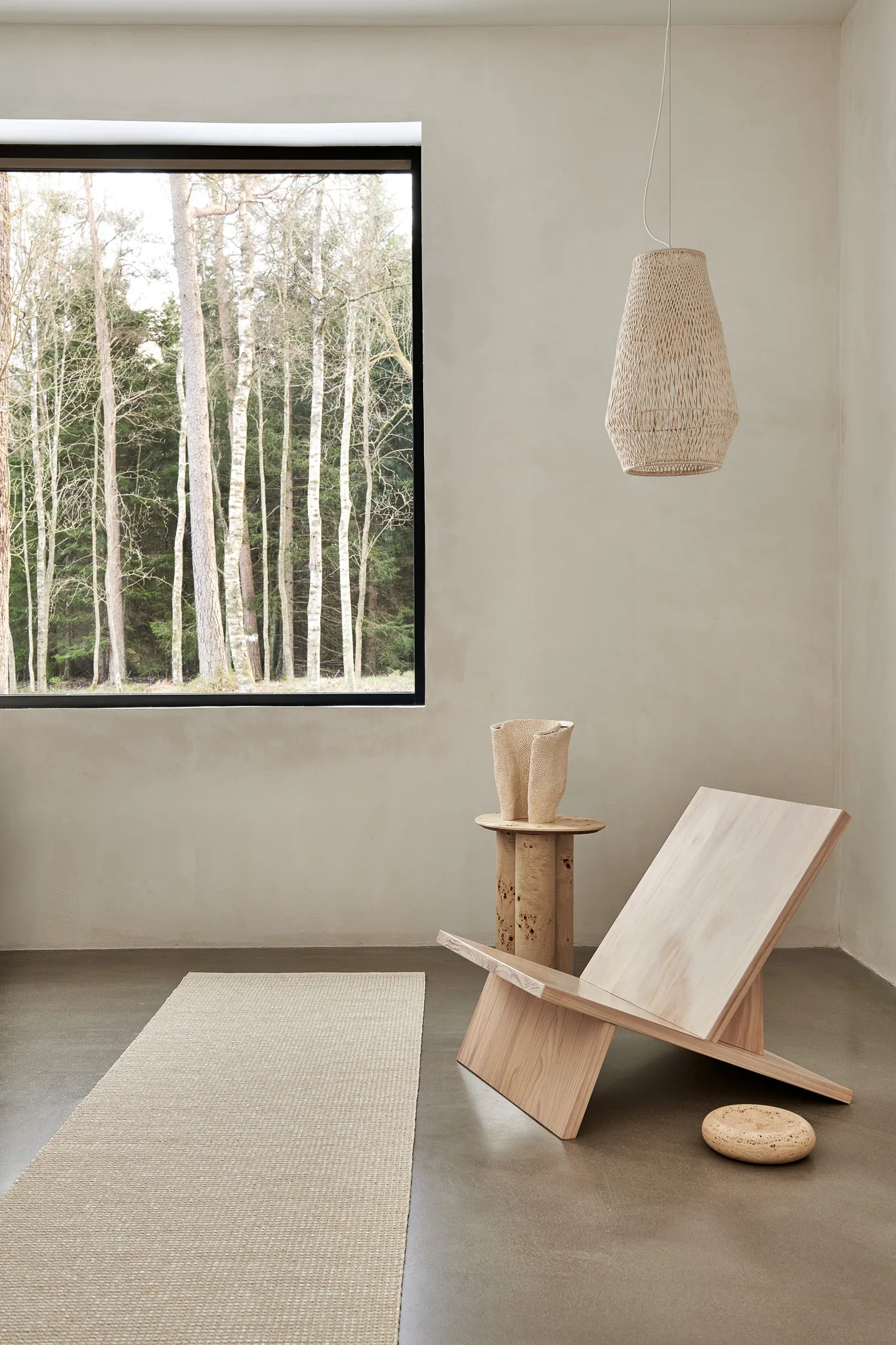 Sam teppe, Dark linen-linen, 70x150 cm Pappelina