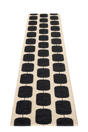 Sten løper - black, 70x400 cm - Pappelina