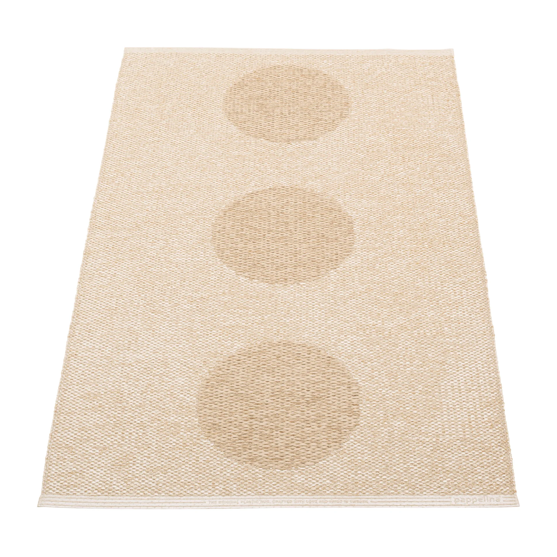 Vera 2.0 plastmatte beige-beige metallic, 70x120 cm Pappelina