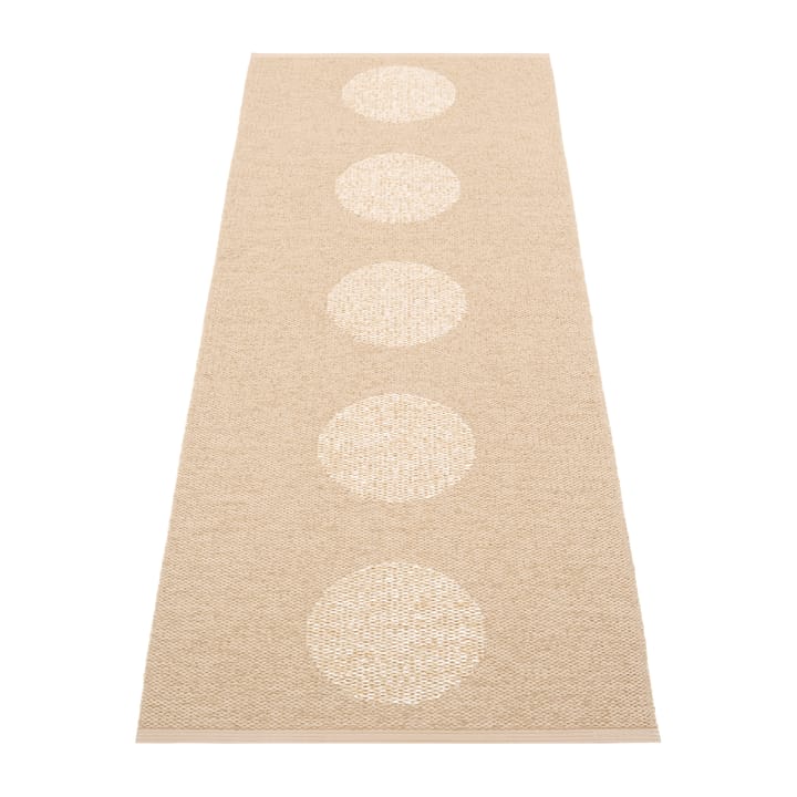 Vera 2.0 plastmatte beige-beige metallic - 70x200 cm - Pappelina