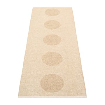 Vera 2.0 plastmatte beige-beige metallic - 70x200 cm - Pappelina