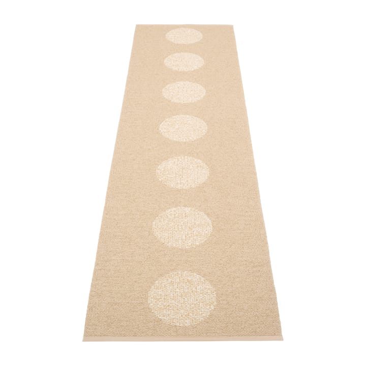 Vera 2.0 plastmatte beige-beige metallic - 70x280 cm - Pappelina