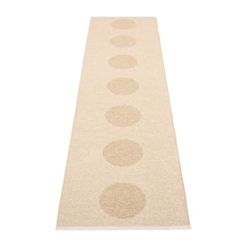 Vera 2.0 plastmatte beige-beige metallic - 70x280 cm - Pappelina
