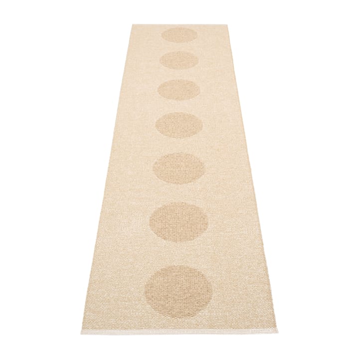 Vera 2.0 plastmatte beige-beige metallic, 70x280 cm Pappelina