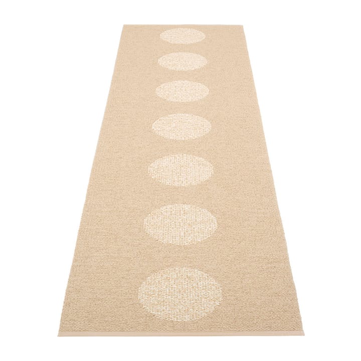 Vera 2.0 plastmatte beige-beige metallic - 70x360 cm - Pappelina