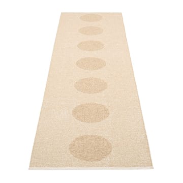 Vera 2.0 plastmatte beige-beige metallic - 70x360 cm - Pappelina