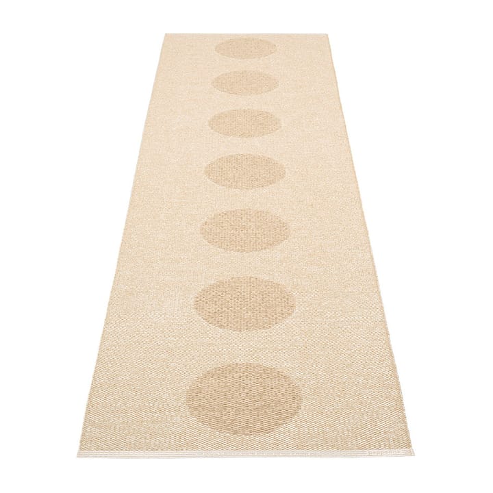 Vera 2.0 plastmatte beige-beige metallic, 70x360 cm Pappelina