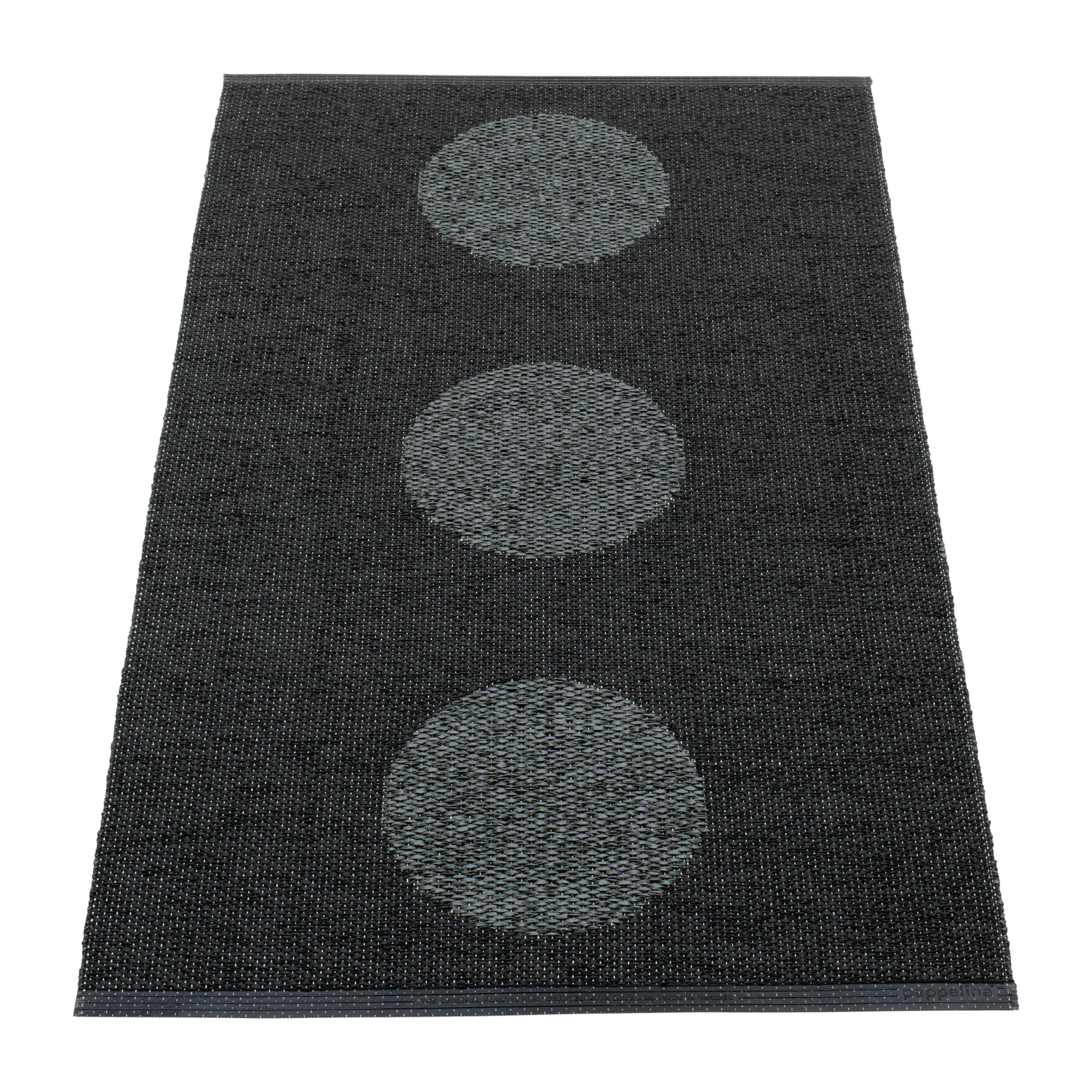 Vera 2.0 plastmatte black-black metallic, 70x120 cm Pappelina