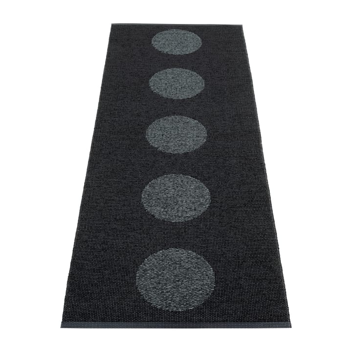 Vera 2.0 plastmatte black-black metallic - 70x200 cm - Pappelina