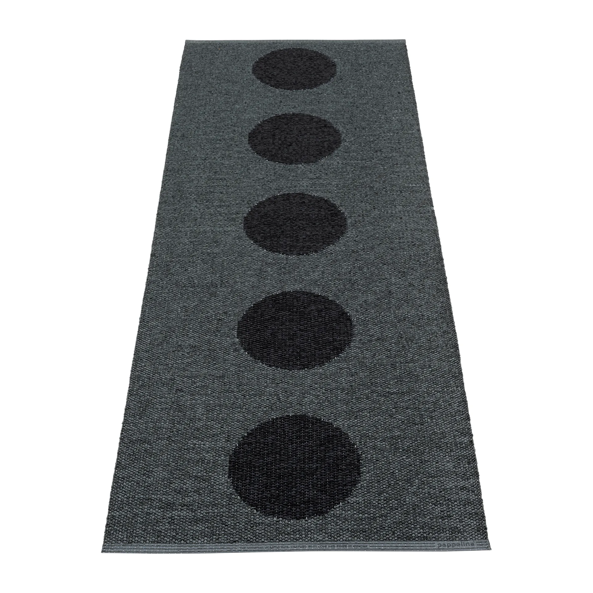 Vera 2.0 plastmatte black-black metallic, 70x200 cm Pappelina