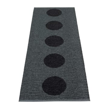 Vera 2.0 plastmatte black-black metallic - 70x200 cm - Pappelina