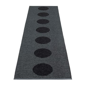 Vera 2.0 plastmatte black-black metallic - 70x360 cm - Pappelina