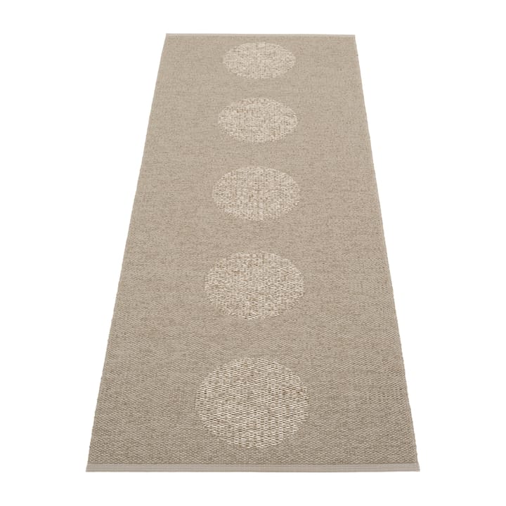 Vera 2.0 plastmatte dark linen-linen metallic - 70x200 cm - Pappelina
