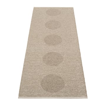 Vera 2.0 plastmatte dark linen-linen metallic - 70x200 cm - Pappelina