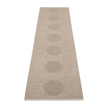 Vera 2.0 plastmatte dark linen-linen metallic - 70x280 cm - Pappelina