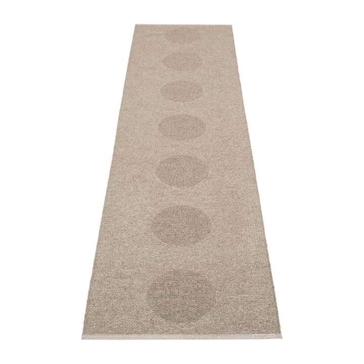 Vera 2.0 plastmatte dark linen-linen metallic, 70x280 cm Pappelina