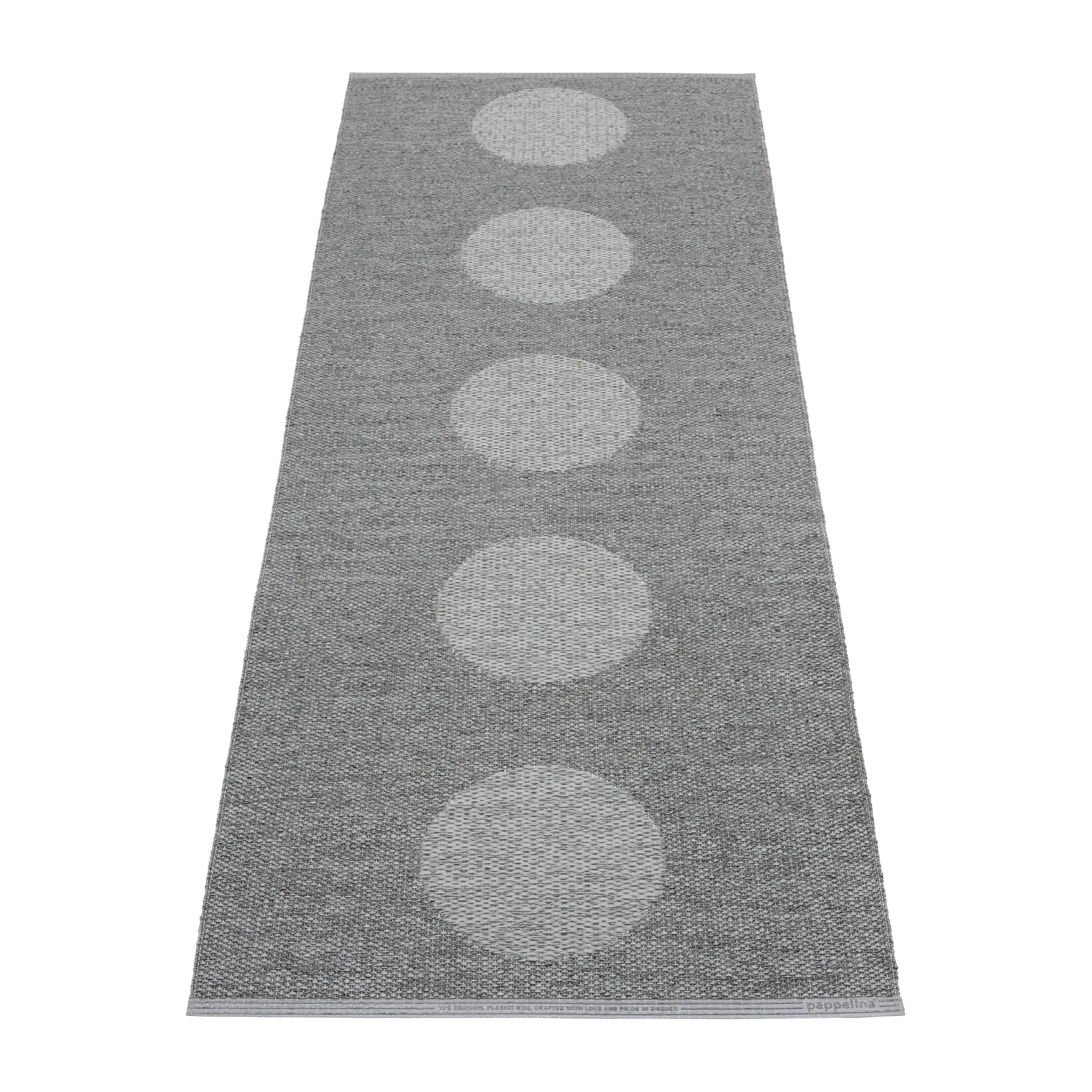 Vera 2.0 plastmatte grey-granit metallic, 70x200 cm Pappelina