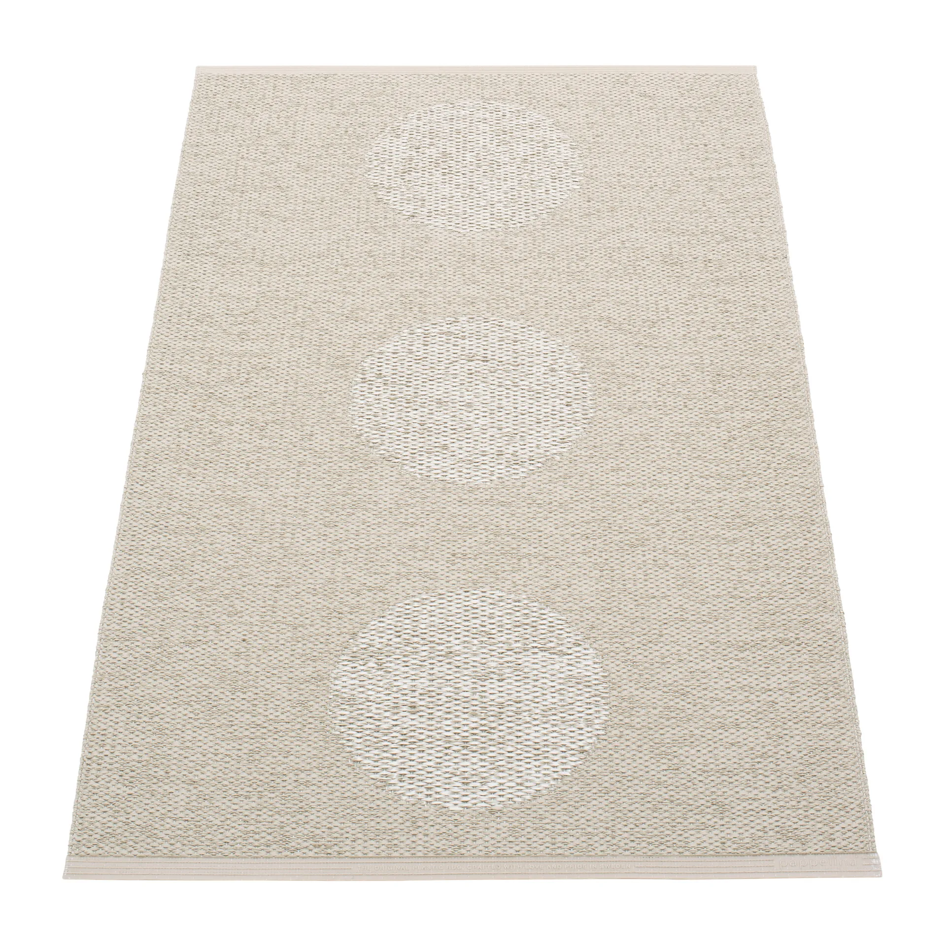 Vera 2.0 plastmatte linen-stone metallic, 70x120 cm Pappelina