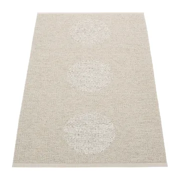 Vera 2.0 plastmatte linen-stone metallic - 70x120 cm - Pappelina