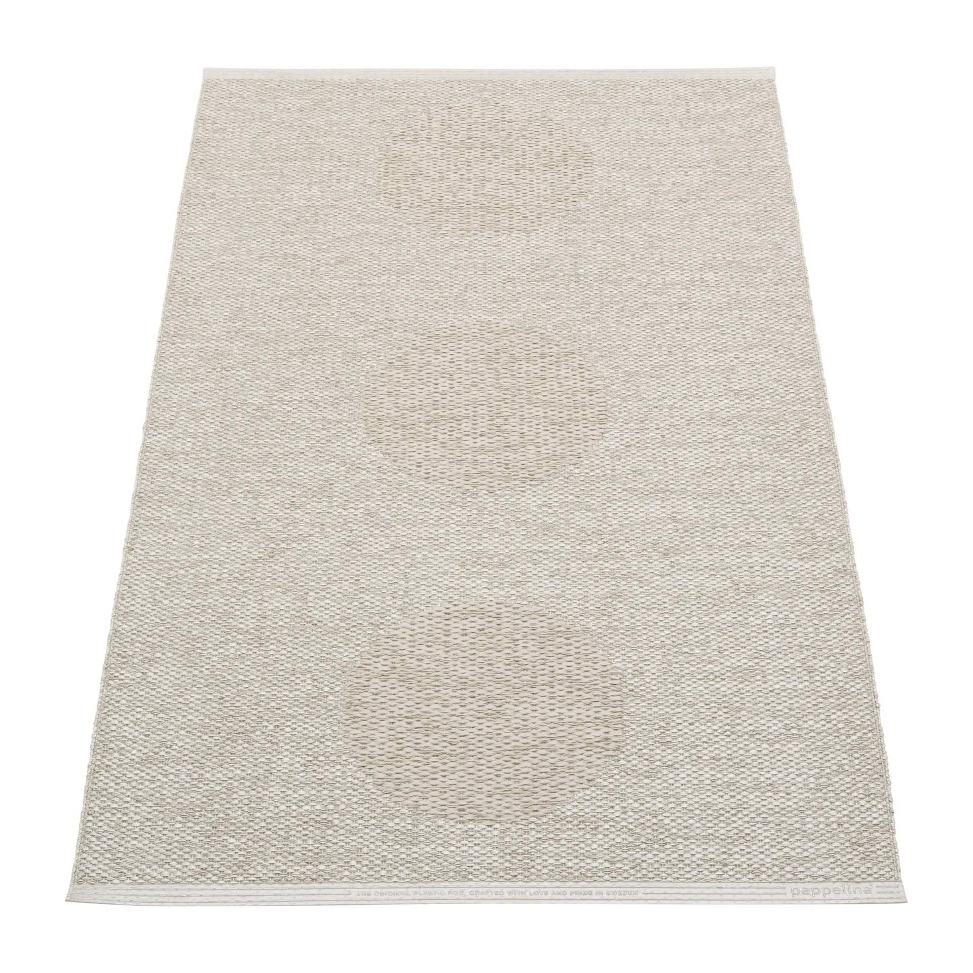 Vera 2.0 plastmatte linen-stone metallic, 70x120 cm Pappelina